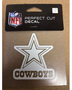 Wincraft Nfl Dallas Cowboys 4X4 Perfect Cut White Decal One Size Team Color