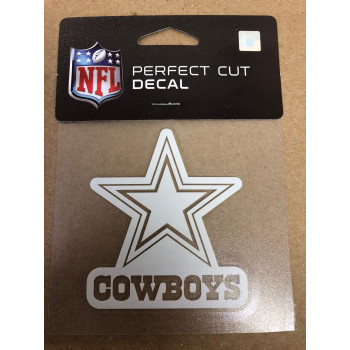 Wincraft Nfl Dallas Cowboys 4X4 Perfect Cut White Decal One Size Team Color