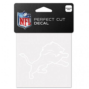 Wincraft Nfl Detroit Lions 4X4 Perfect Cut White Decal One Size Team Color