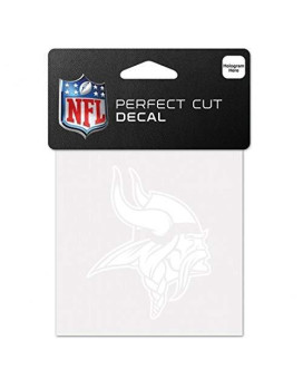 Wincraft Nfl Minnesota Vikings 4X4 Perfect Cut White Decal One Size Team Color