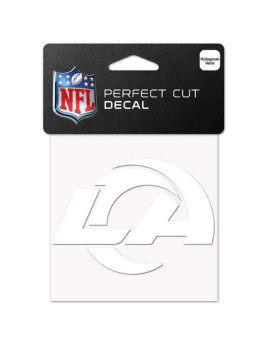 Wincraft Nfl Los Angeles Rams 4X4 Perfect Cut White Decal One Size Team Color