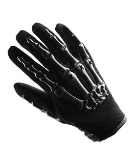 1Storm Youth Motocross Gloves Motorcycle Bmx Mx Atv Dirt Bike Bicycle Skeleton Cycling Kids Gloves Black