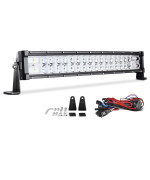 Dwvo Led Light Bar Curved 22 (24 With Mounting Bracket) 300W 9D 45000Lm With 10Ft Wiring Harness Ip68 Waterproof Spot Kit Off Road Driving Light For Suv Bumper Trucks Boats Atv Light Bar