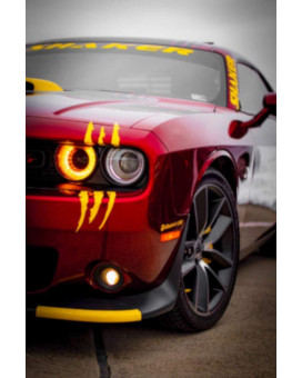 Claw Marks Headlight Decal Available In Twelve Colors Genuine Viavinyl Brand Vinyl Sticker Decal For Sports Cars (Yellow)