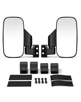 Kemimoto Utv Side Mirrors Compatible With Pioneer Polaris Rzr 900 1000 Can Am Kawasaki Mule Rhino For 1.6 - 2 Roll Cage Shatter Proof Tempered Glass