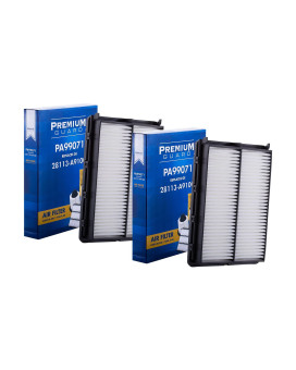 Pg Engine Air Filter Pa99071 Fits 2017-18 Hyundai Santa Fe Sport, 2019-20 Santa Fe, 2020-22 Palisade, 2015-21 Kia Sedona, 2020-22 Telluride (Pack Of 2)