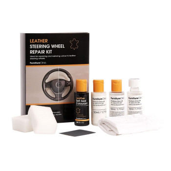 Furniture Clinic Leather Steering Wheel Repair Kit Kit To Repair Tears, Scuffs, & Scratches On Leather Steering Wheels