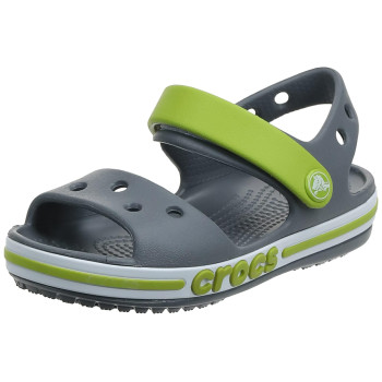 Crocs Unisex-Child Bayaband Sandals, Charcoal, 9 Toddler