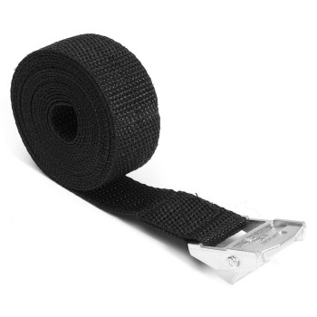 IronBuddy 6.5' x 1" Tie Down Straps Lashing Straps Black Nylon Heavy Dust Cargo Tie Down Straps with Zinc Alloy Lock Buckle Up to 600lbs, Pack of 4 (6.5ft)