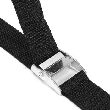 IronBuddy 6.5' x 1" Tie Down Straps Lashing Straps Black Nylon Heavy Dust Cargo Tie Down Straps with Zinc Alloy Lock Buckle Up to 600lbs, Pack of 4 (6.5ft)