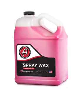Adams Spray Wax Gallon - Premium Infused Carnauba Car Wax Spray For Shine, Polish & Top Coat Paint Protection Car Wash Enhancer & Clay Bar Lubricant Car Boat Motorcycle Rv Detailing