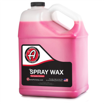 Adams Spray Wax Gallon - Premium Infused Carnauba Car Wax Spray For Shine, Polish & Top Coat Paint Protection Car Wash Enhancer & Clay Bar Lubricant Car Boat Motorcycle Rv Detailing