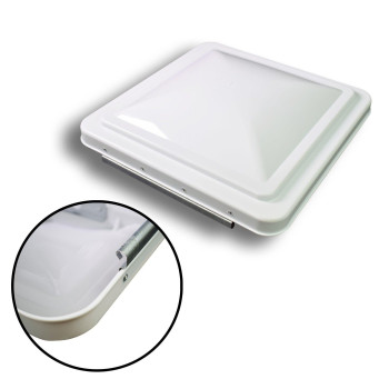 Leisure Coachworks 14 Inch Rv Roof Vent Cover Universal Replacement Vent Lid White For Camper Trailer Motorhome (White 1-Pack)