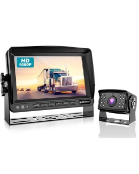 Fookoo ? Hd Backup Camera System Kit,7''1080P Reversing Monitor+Ip69 Waterproof Rear View Camera,Sharp Ccd Chip, 100% Not Wash Up,Truck/Semi-Trailer/Box Truck/Rv (Fhd1-Wired)