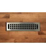 Madelyn Carter Contemporary Artisan Style Vent Cover, Solid Cast Steel Interior, Controls Air Flow, 6 X 10 Inches (Overall Face: 725 X 115 Inches), Brushed Nickel