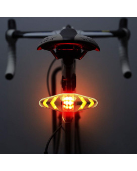 Maso Bike Rear Light Led Bike Tail Turn Signal Lights With Wireless Remote Control Rechargeable Multifunctional Modes Waterproof Cycling Warning Light For Mountain Bike, Road Bicycle