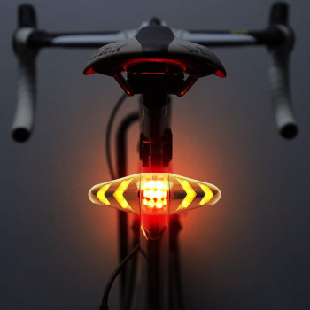 Maso Bike Rear Light Led Bike Tail Turn Signal Lights With Wireless Remote Control Rechargeable Multifunctional Modes Waterproof Cycling Warning Light For Mountain Bike, Road Bicycle