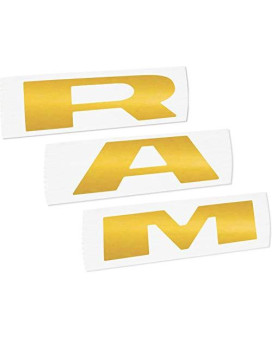 Reflective Concepts Ram Grille Emblem Overlay Decal 2019-2023 Ram 1500 (Color: Reflective Gold)