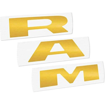 Reflective Concepts Ram Grille Emblem Overlay Decal 2019-2023 Ram 1500 (Color: Reflective Gold)