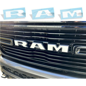 Reflective Concepts Ram Grille Emblem Overlay Decal 2019-2023 Ram 1500 (Color: Gloss White)