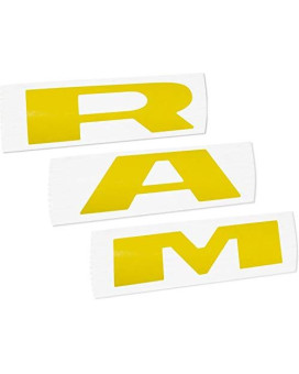 Reflective Concepts Ram Grille Emblem Overlay Decal 2019-2023 Ram 1500 (Color: Bright Yellow)