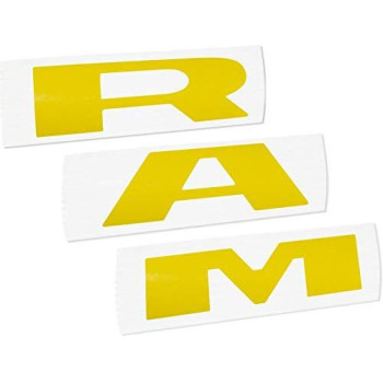 Reflective Concepts Ram Grille Emblem Overlay Decal 2019-2023 Ram 1500 (Color: Bright Yellow)