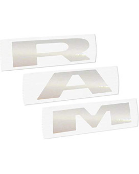 Reflective Concepts Ram Grille Emblem Overlay Decal 2019-2023 Ram 1500 (Color: Reflective Light Silver)