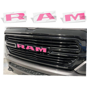 Reflective Concepts Ram Grille Emblem Overlay Decal 2019-2023 Ram 1500 (Color: Hot Pink)