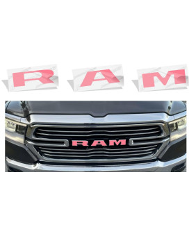 Reflective Concepts Ram Grille Emblem Overlay Decal 2019-2023 Ram 1500 (Color: Pink)