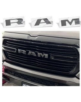 Reflective Concepts Ram Grille Emblem Overlay Decal 2019-2023 Ram 1500 (Color: Granite Crystal Metallic)