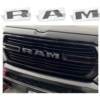 Reflective Concepts Ram Grille Emblem Overlay Decal 2019-2023 Ram 1500 (Color: Granite Crystal Metallic)