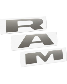 Reflective Concepts Ram Grille Emblem Overlay Decal 2019-2023 Ram 1500 (Color: Silver-Grey)