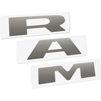 Reflective Concepts Ram Grille Emblem Overlay Decal 2019-2023 Ram 1500 (Color: Silver-Grey)