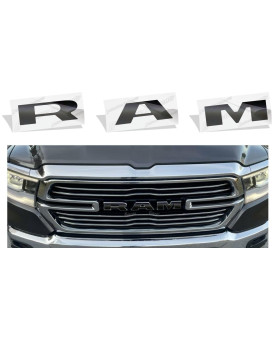 Reflective Concepts Ram Grille Emblem Overlay Decal 2019-2023 Ram 1500 (Color: Flat Black)