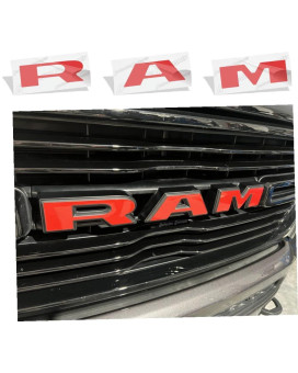 Reflective Concepts - Ram Grille Emblem Overlay Decal -Fits 2019-2023 Ram 1500 - (Color: Reflective Red)