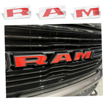 Reflective Concepts - Ram Grille Emblem Overlay Decal -Fits 2019-2023 Ram 1500 - (Color: Reflective Red)