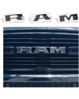 Reflective Concepts Ram Grille Emblem Overlay Decal 2019-2023 Ram 1500 (Color: Carbon Fiber)