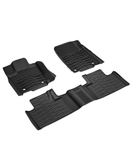 Kiwi Master Floor Mats Compatible For 2016-2021 Jeep Grand Cherokee 2022 Grand Cherokee Wk Accessories Front & Rear Row Floor Liners All Weather Protection Slush Mat Black 82215577Ac