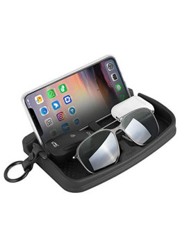 Rszx Universal Anti-Slip Dashboard Organizer Tray Container Silicone Dash Pad Key Card Navigation Sunglasses Holder Phone Mount