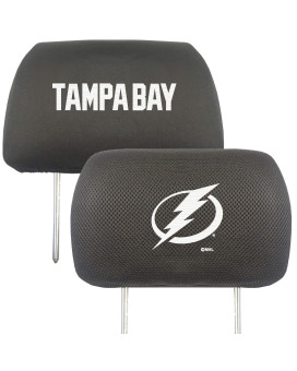 Fanmats 25118 Tampa Bay Lightning Embroidered Head Rest Cover Set - 2 Pieces