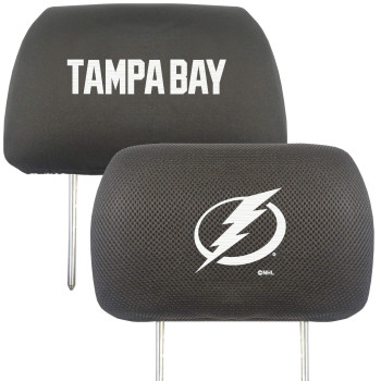 Fanmats 25118 Tampa Bay Lightning Embroidered Head Rest Cover Set - 2 Pieces