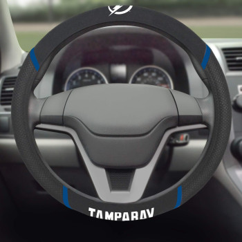 Fanmats 25117 Tampa Bay Lightning Embroidered Steering Wheel Cover