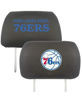 Fanmats Nba Philadelphia 76Ers Auto Headrest Covers, Team Colors, One Size