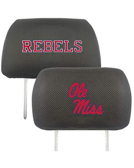 Fanmats Ncaa Mississippi Old Miss Rebels Auto Headrest Covers, Team Colors, One Size