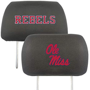 Fanmats Ncaa Mississippi Old Miss Rebels Auto Headrest Covers, Team Colors, One Size