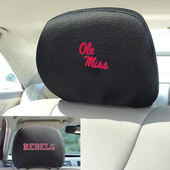 Fanmats Ncaa Mississippi Old Miss Rebels Auto Headrest Covers, Team Colors, One Size