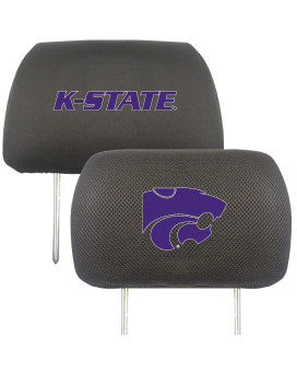 Fanmats 25047 Kansas State Wildcats Embroidered Head Rest Cover Set - 2 Pieces