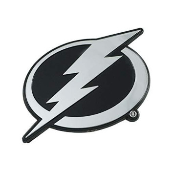 Nhl Tampa Bay Lightning Chrome Emblemchrome Emblem, Team Colors, One Sized