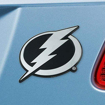 Nhl Tampa Bay Lightning Chrome Emblemchrome Emblem, Team Colors, One Sized