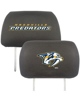 Fanmats 23103 Nashville Predators Embroidered Head Rest Cover Set - 2 Pieces